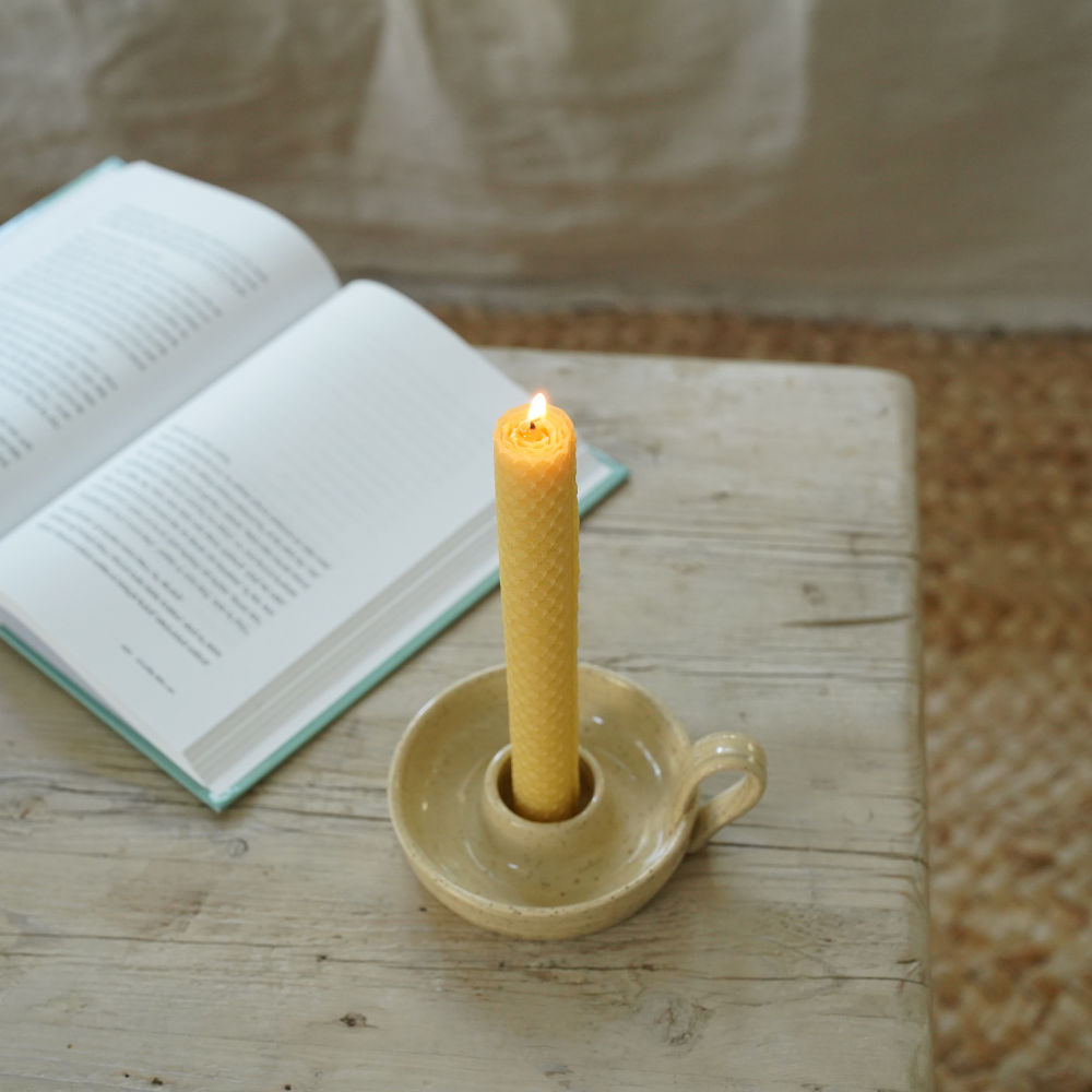 נרות לפמוט שעוות דבורים - גבוהים