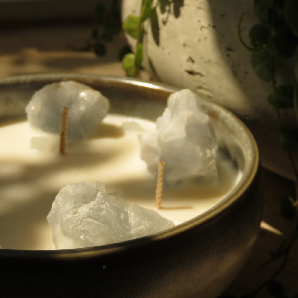 נר קלציט כחול | פורצלן