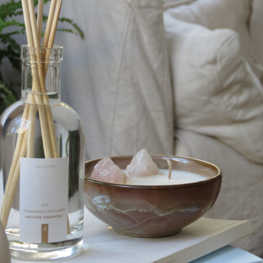 נר רוז קוורץ | פורצלן