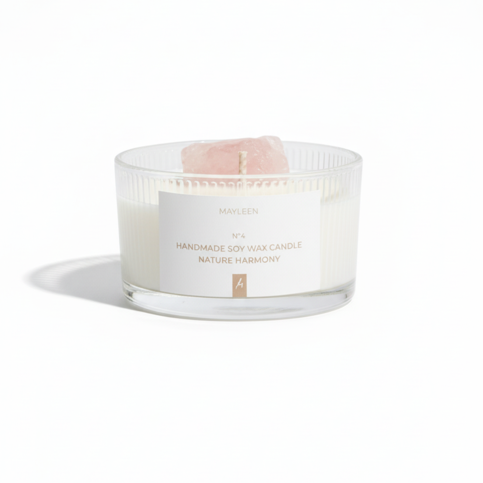 נר רוז קוורץ | 120 גרם