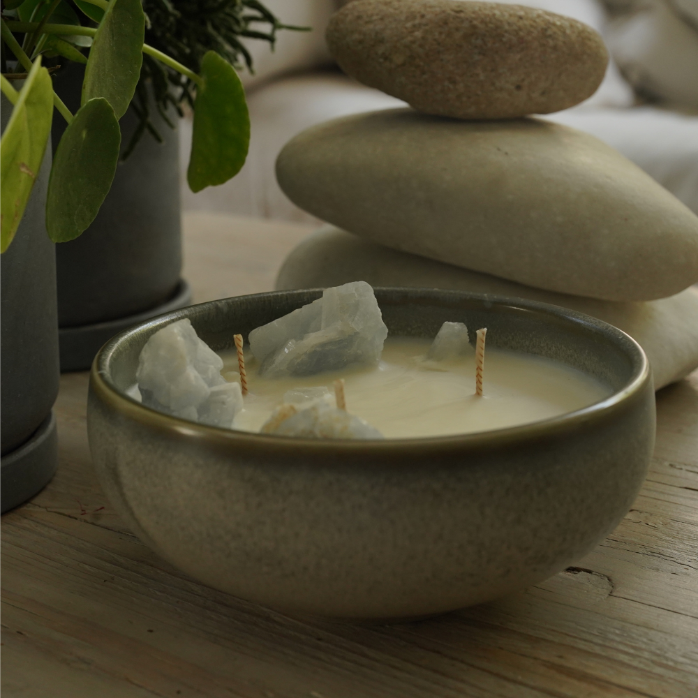 נר קלציט כחול | פורצלן